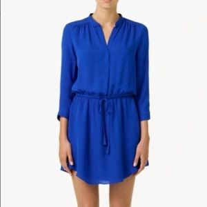 Babaton Bennet Silk Blue Dress